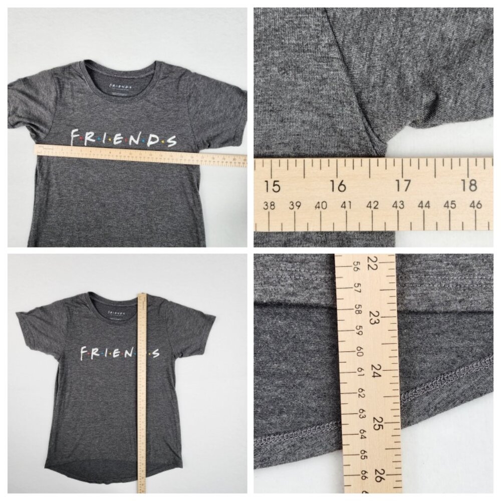 Friends Women's Iridescent Grey Short Sleeve T Shirt Size M Tee - Picture 5 of 7